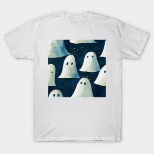 Cute Halloween Ghosts Watercolor T-Shirt